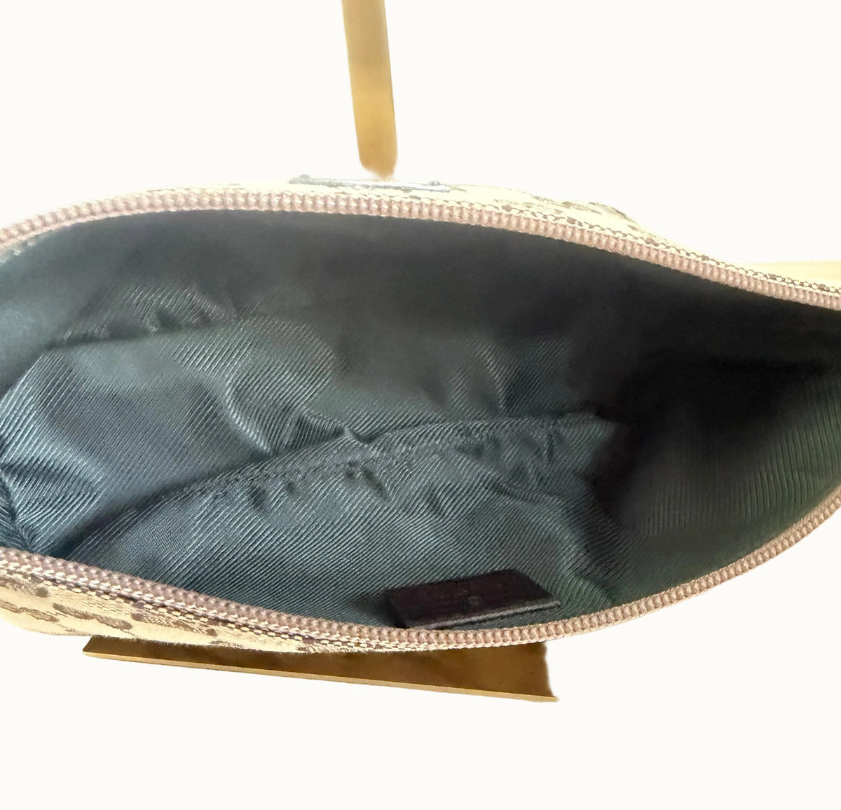 Gucci Vintage GG Canvas Web Boat Pochette