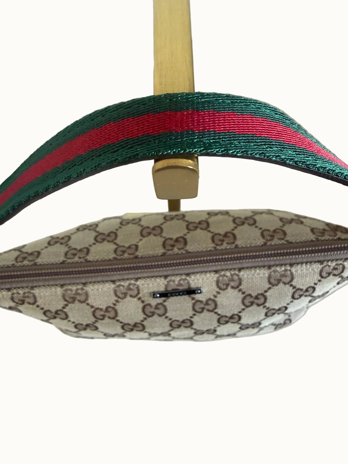 Gucci Vintage GG Canvas Web Boat Pochette
