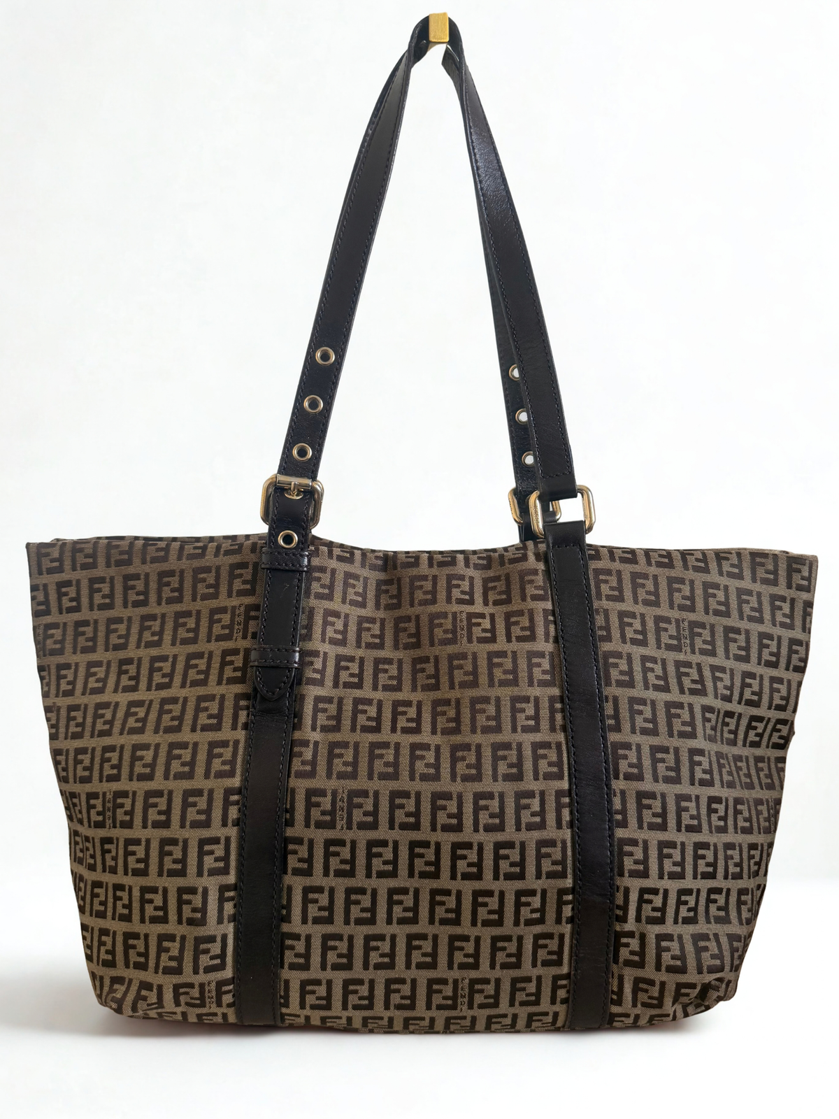 Vintage Fendi Zucchino Canvas "Superstar" Tote Bag