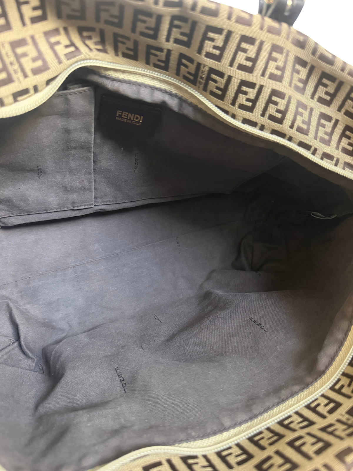 Vintage Fendi Zucchino Canvas "Superstar" Tote Bag